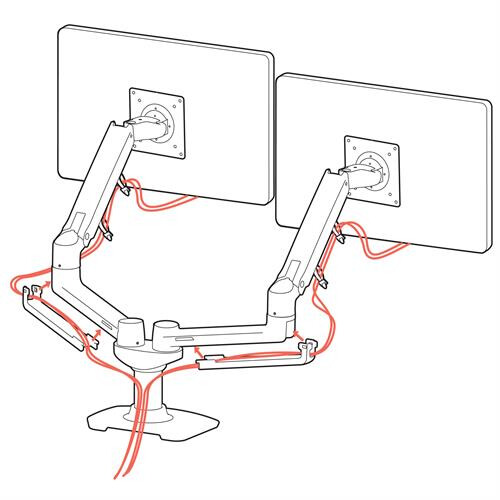 Ergotron LX Series 45-245-224 flat panel bureau steun 68,6 cm (27") Zwart - Afbeelding 6
