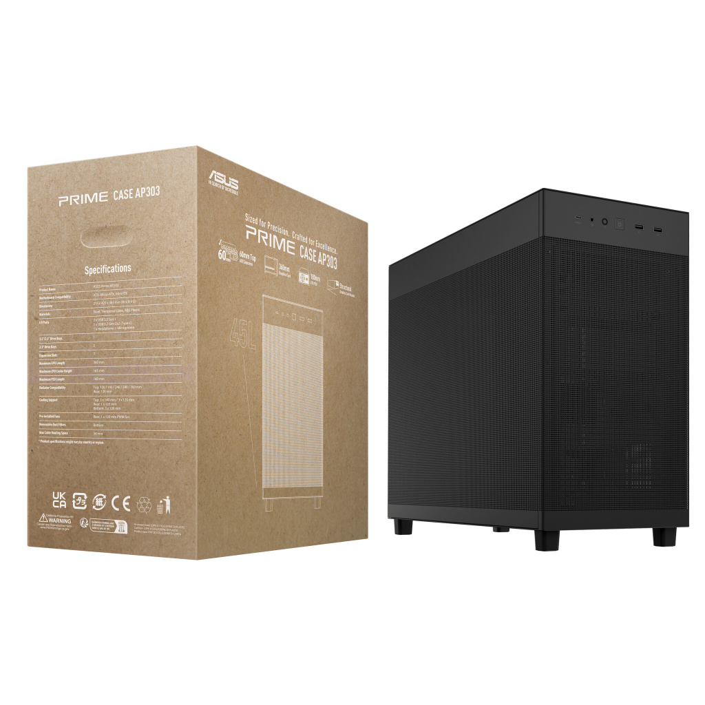 ASUS Prime AP303 Mesh Midi Tower Zwart - Afbeelding 15