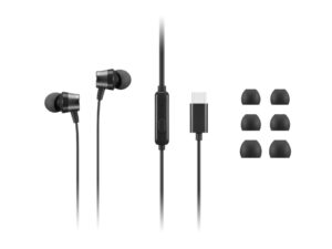 Lenovo 4XD1J77351 hoofdtelefoon/headset Bedraad In-ear Kantoor/callcenter USB Type-C Zwart