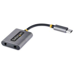 StarTech.com USB-C Headphone Splitter, USB Type C Dual Headset Adapter met Mic Input, USB C naar 3.5mm Audio Adapter/Earphone Do