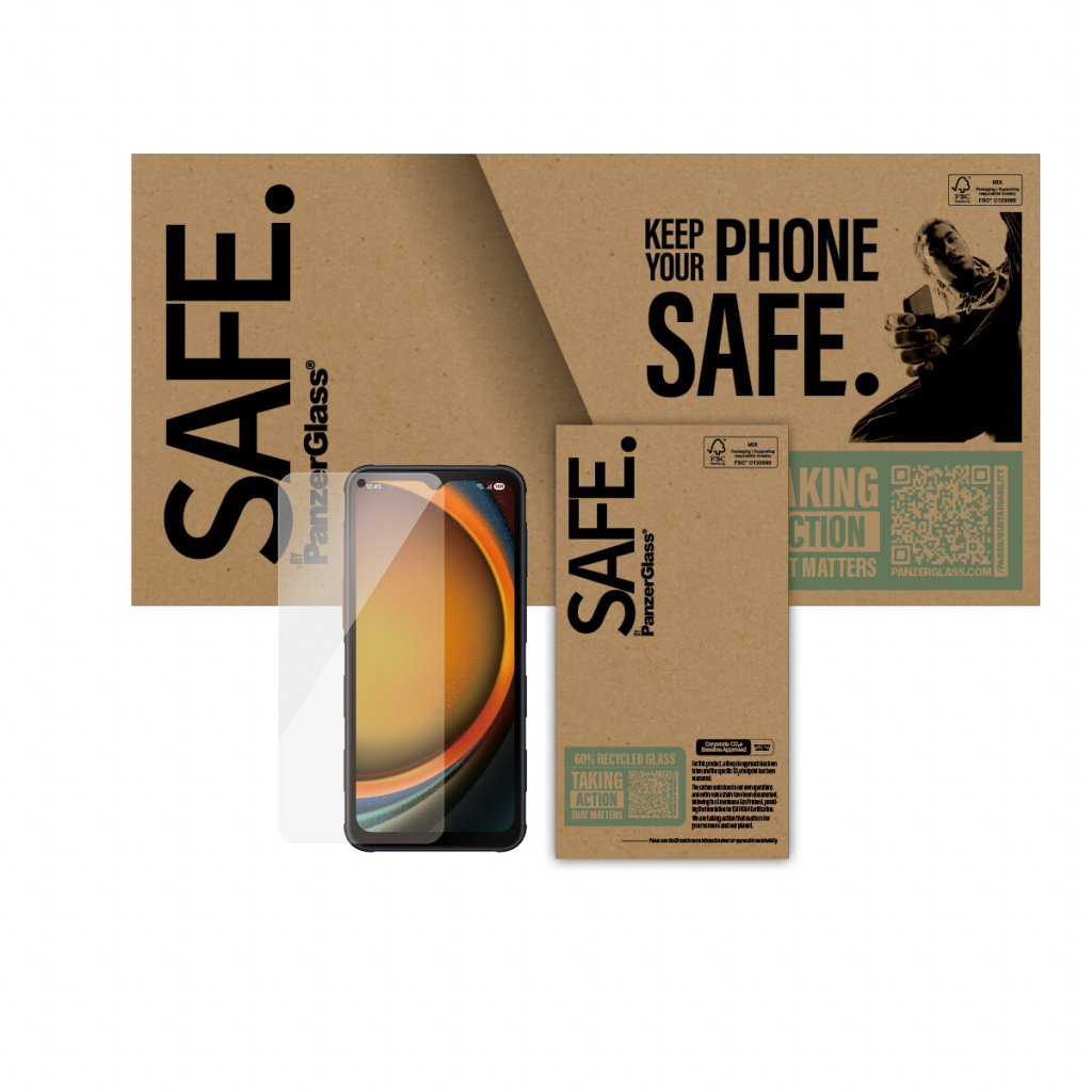 PanzerGlass SAFE. by ® Screen Protector Samsung Galaxy Xcover7 Pro | Xcover7 | Xcover6 Pro | Ultra-Wide Fit | Bulk Doorzichtige - Afbeelding 2