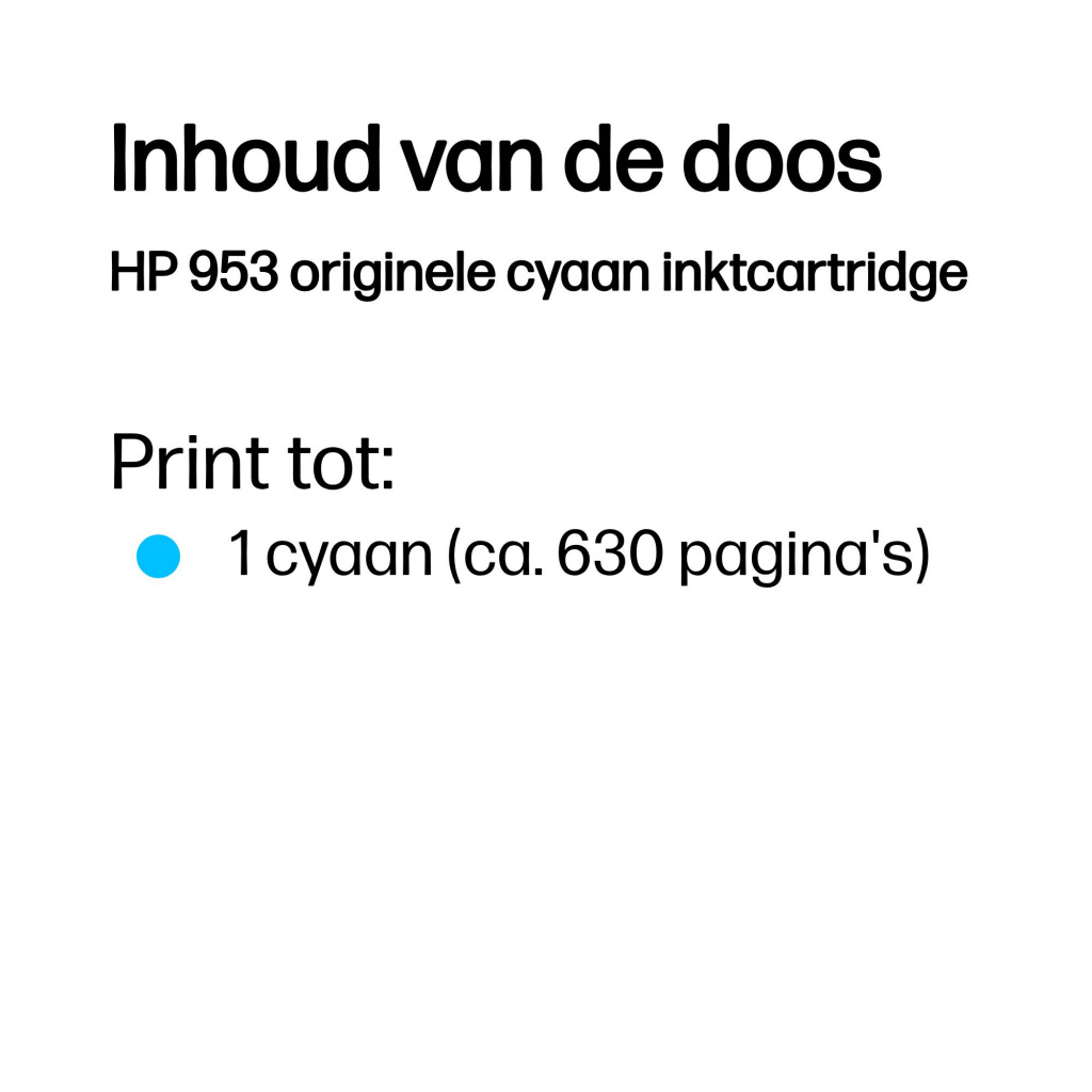 HP 953 originele cyaan inktcartridge - Afbeelding 3