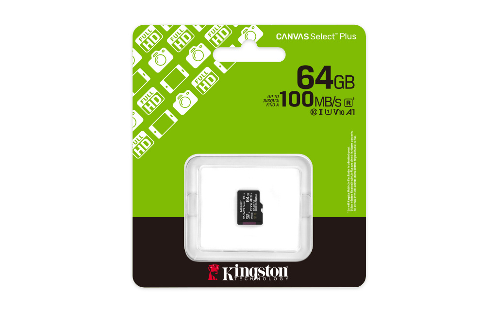 Kingston Technology 64GB micSDXC Canvas Select Plus Gen3 100R A1 enkel pakket zonder ADP - Afbeelding 3