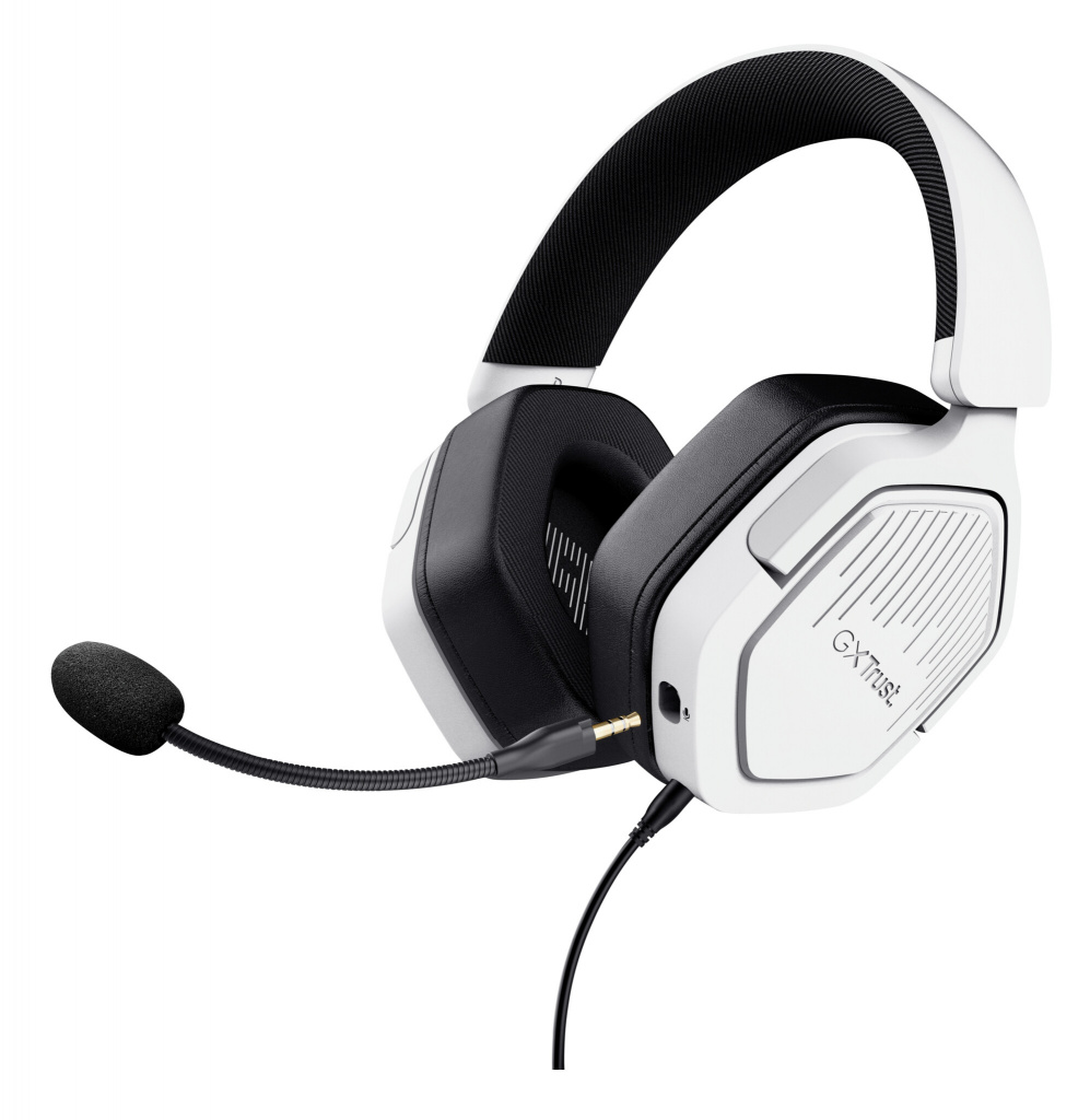 Trust GXT 492W Carus Gaming Headset - Bedrade gamingheadset – Afneembare microfoon – Over-ear ontwerp – Wit