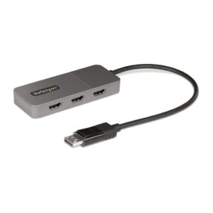 StarTech.com 3-Port MST Hub, DisplayPort naar 3x HDMI, Triple 4K 60Hz HDMI Monitors, DP 1.4 Multi-Monitor Video Adapter, 30cm In