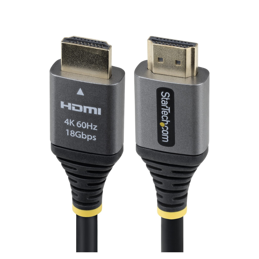 StarTech.com 1,5m Premium Gecertificeerde High Speed HDMI Kabel, 4K 60Hz/1440p 144Hz, HDMI 2.0 Kabel, HDR10/ARC, 18Gbps, 4K HDMI