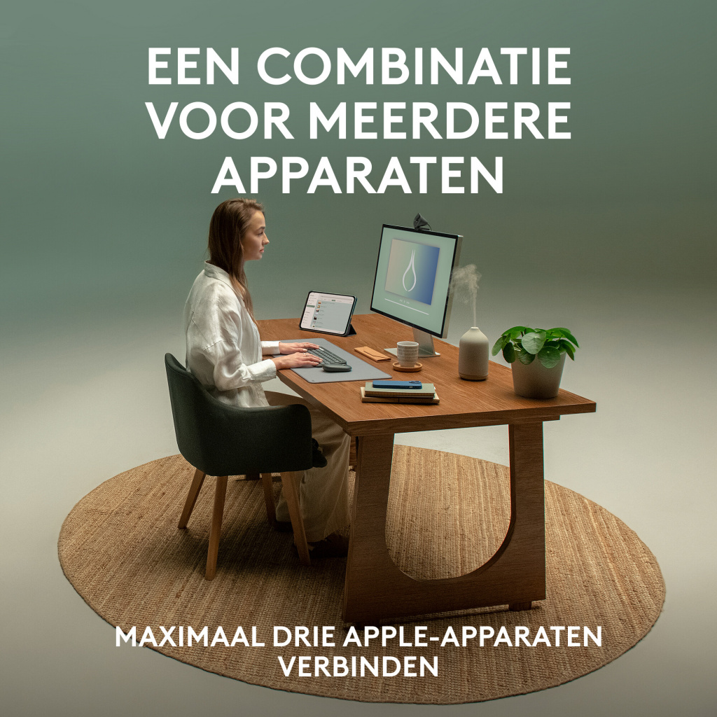 Logitech 920-012214 toetsenbord Inclusief muis Universeel RF-draadloos + Bluetooth AZERTY Frans Grafiet - Afbeelding 3