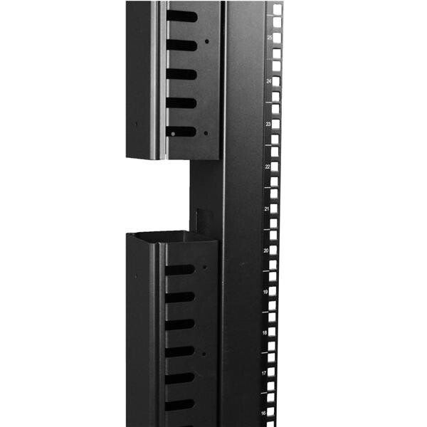 StarTech.com 2-Pack 20U Verticale Kabelmanager met Open Sleuven, 40U Rackmonteerbare Kabelorganizer, 2x 91cm Kabelgeleiders - Afbeelding 3