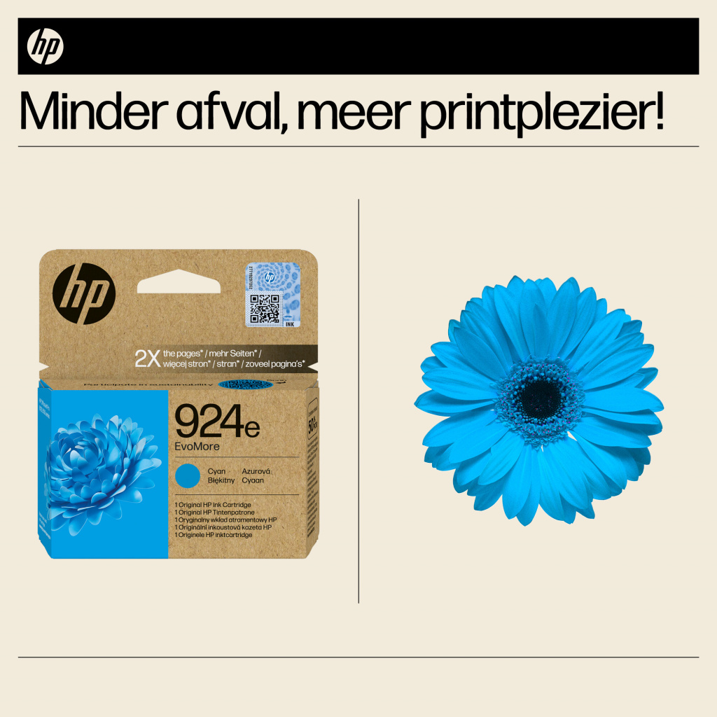 HP 924e EvoMore originele cyaan inktcartridge - Afbeelding 2