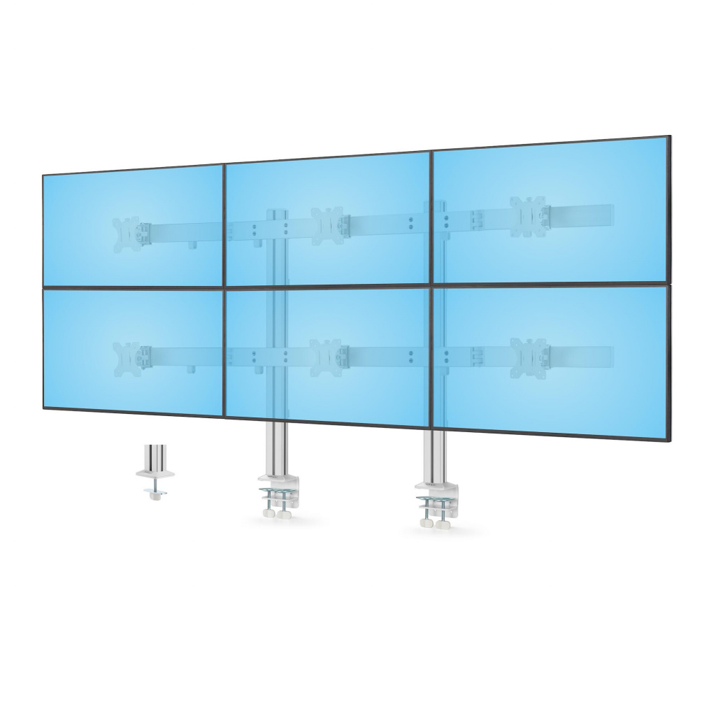 StarTech.com 6-MONITOR-ARM-A flat panel bureau steun 81,3 cm (32") Wit