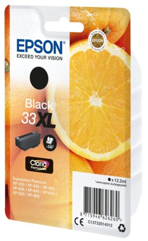 Epson Oranges Singlepack Black 33XL Claria Premium Ink