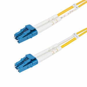 StarTech.com 1m LC naar LC (UPC) OS2 Single Mode Duplex Glasvezel Kabel, 9/125µm, Laser Optimized, 100G, Flexibel Buigen, Low In
