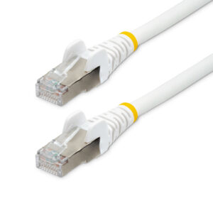 StarTech.com 1.5m CAT6a Ethernet Kabel, Wit, Low Smoke Zero Halogen (LSZH), 10GbE 500MHz 100W PoE++ Snagless RJ-45 S/FTP Netwerk