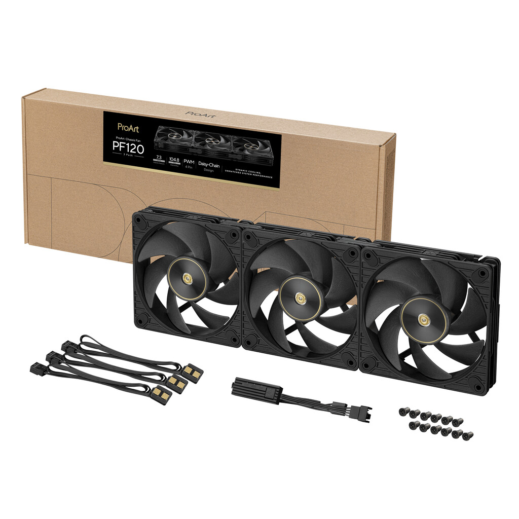 ASUS ProArt PF120 Fan PWM Black 3in1 Computer behuizing Ventilator 12 cm Zwart 3 stuk(s) - Afbeelding 19