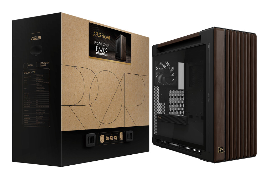 ASUS ProArt PA602 Wood Edition Modern Black - Tempered Glass Panel Midi Tower Zwart, Hout - Afbeelding 14