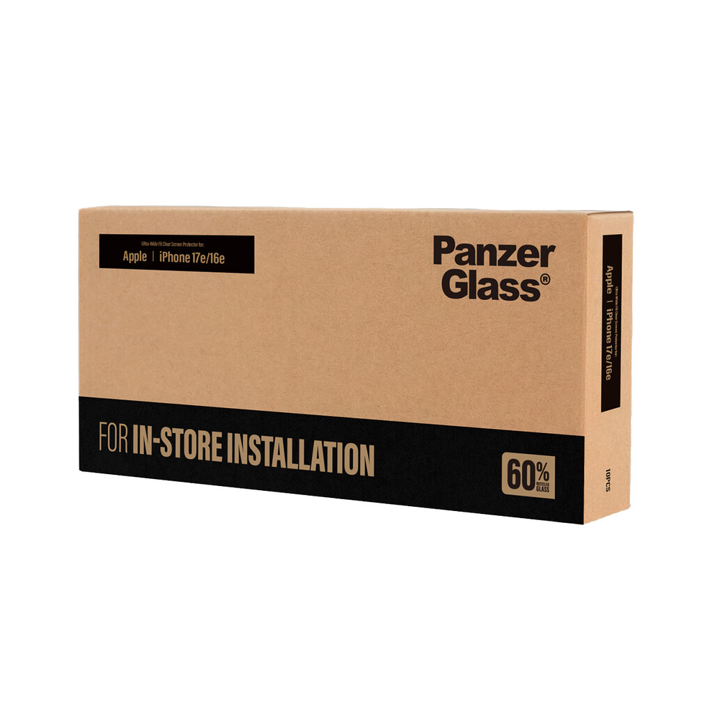 PanzerGlass ® Screen Protector iPhone 17e | 16e | 14 | 13 | 13 Pro | Ultra-Wide Fit for Fastfit installation machine Doorzichtig - Afbeelding 2