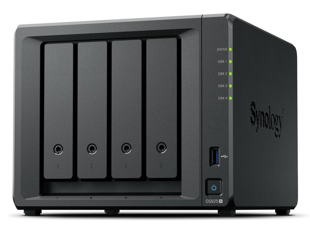 Synology DiskStation DS925+ & BR900G-GR NAS Ryzen Embedded V1500B 4 GB DDR4 0 TB Zwart