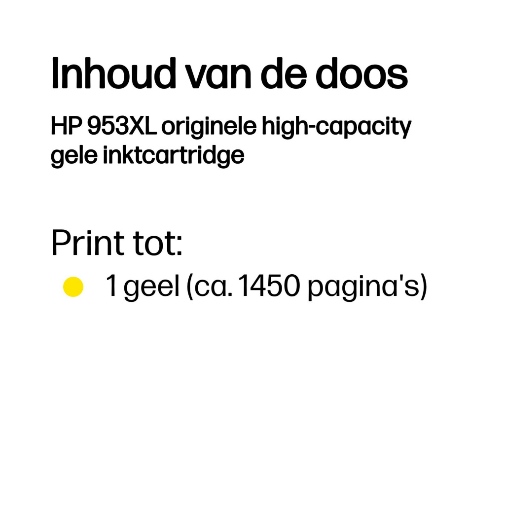 HP 953XL originele high-capacity gele inktcartridge - Afbeelding 3