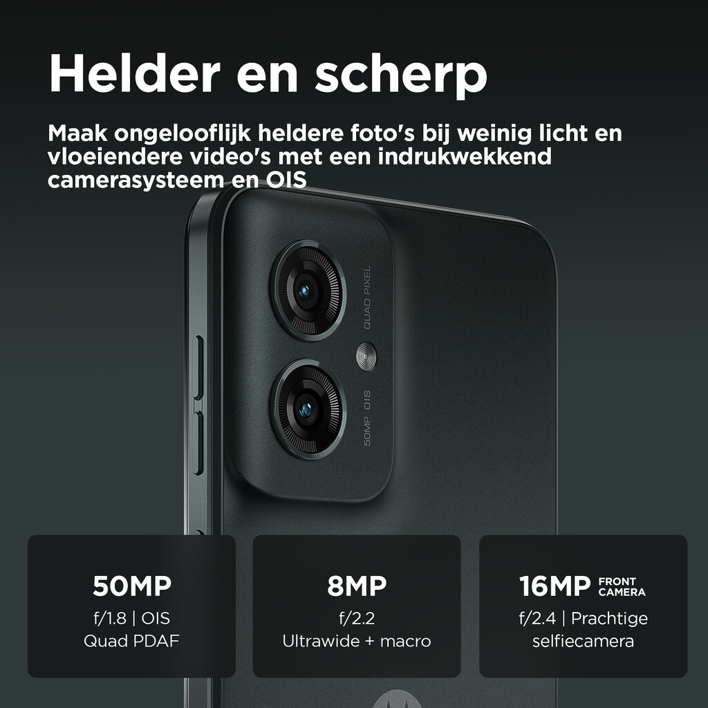 Motorola moto g55 5G 16,5 cm (6.49") Dual SIM Android 14 USB Type-C 8 GB 256 GB 5000 mAh Grijs - Afbeelding 6
