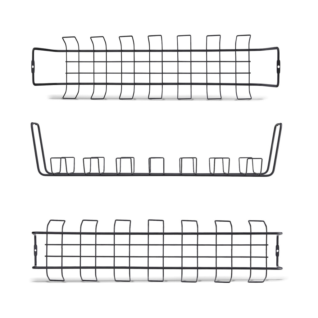 StarTech.com Kabelmanagement Tray voor onder bureau, 61,5cm Lang, Metalen Kabelgoot, Schroefmontage, Metaal, Zwart, TAA - Afbeelding 2