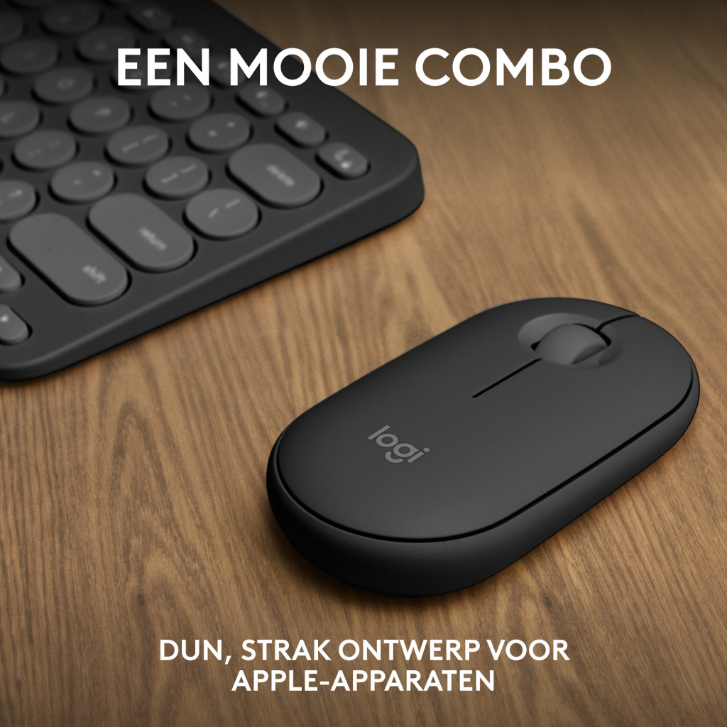 Logitech 920-012214 toetsenbord Inclusief muis Universeel RF-draadloos + Bluetooth AZERTY Frans Grafiet - Afbeelding 2