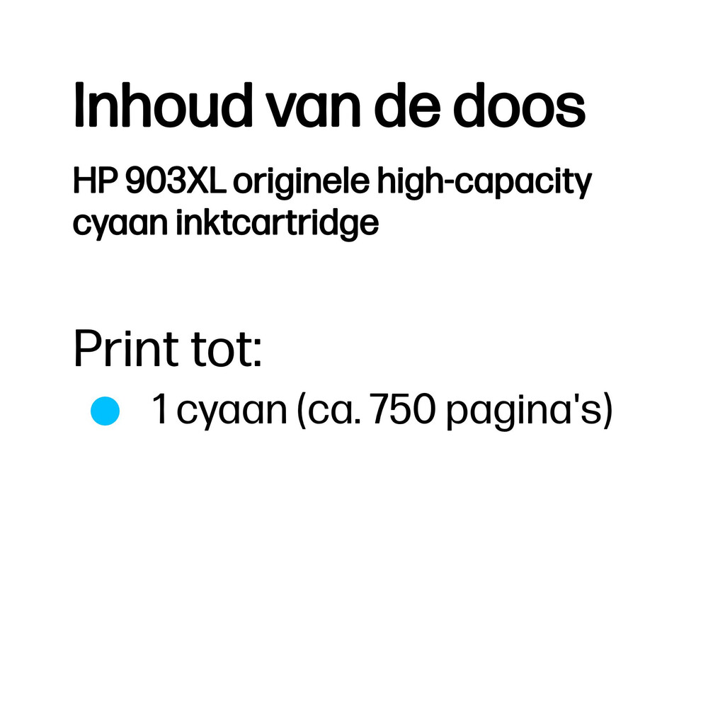 HP 903XL originele high-capacity cyaan inktcartridge - Afbeelding 3