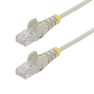 StarTech.com 5m Dunne CAT6 Ethernet Kabel, Grijs, Snagless, 100W PoE, UTP, LSZH, 28AWG Pure Koperdraad, Slim RJ45 Netwerk Patchk