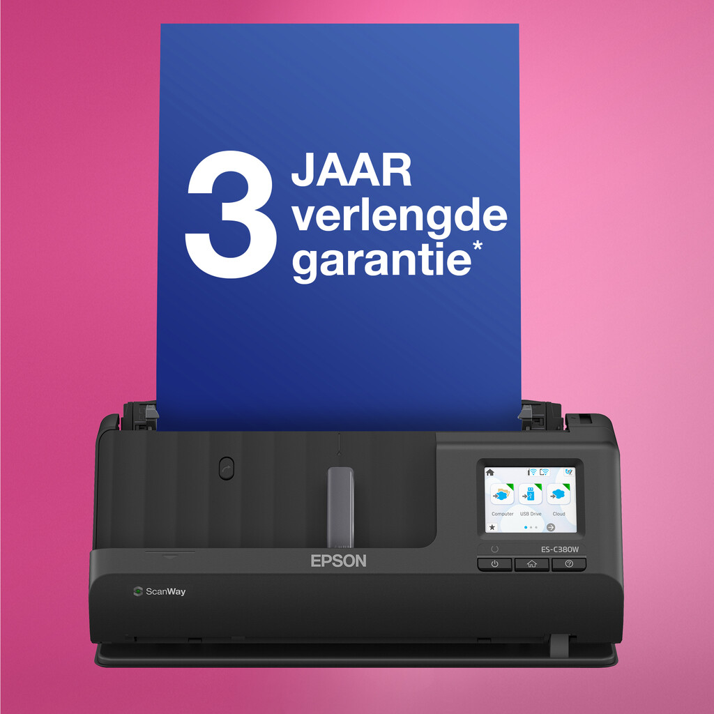 Epson ES-C380W compacte A4-documentscanner met Wi-Fi-connectiviteit en U-traject - Afbeelding 11