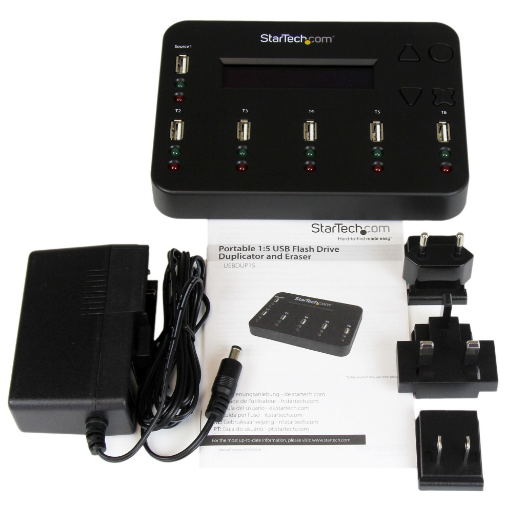 StarTech.com Standalone 1 naar 5 USB Thumb Drive Cloner en Wisser, Multiple USB Flash Drive Kloner,System/File/Whole-Drive Copy - Afbeelding 4