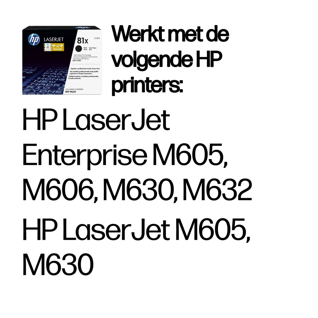 HP 81X originele high-capacity zwarte LaserJet tonercartridge - Afbeelding 2