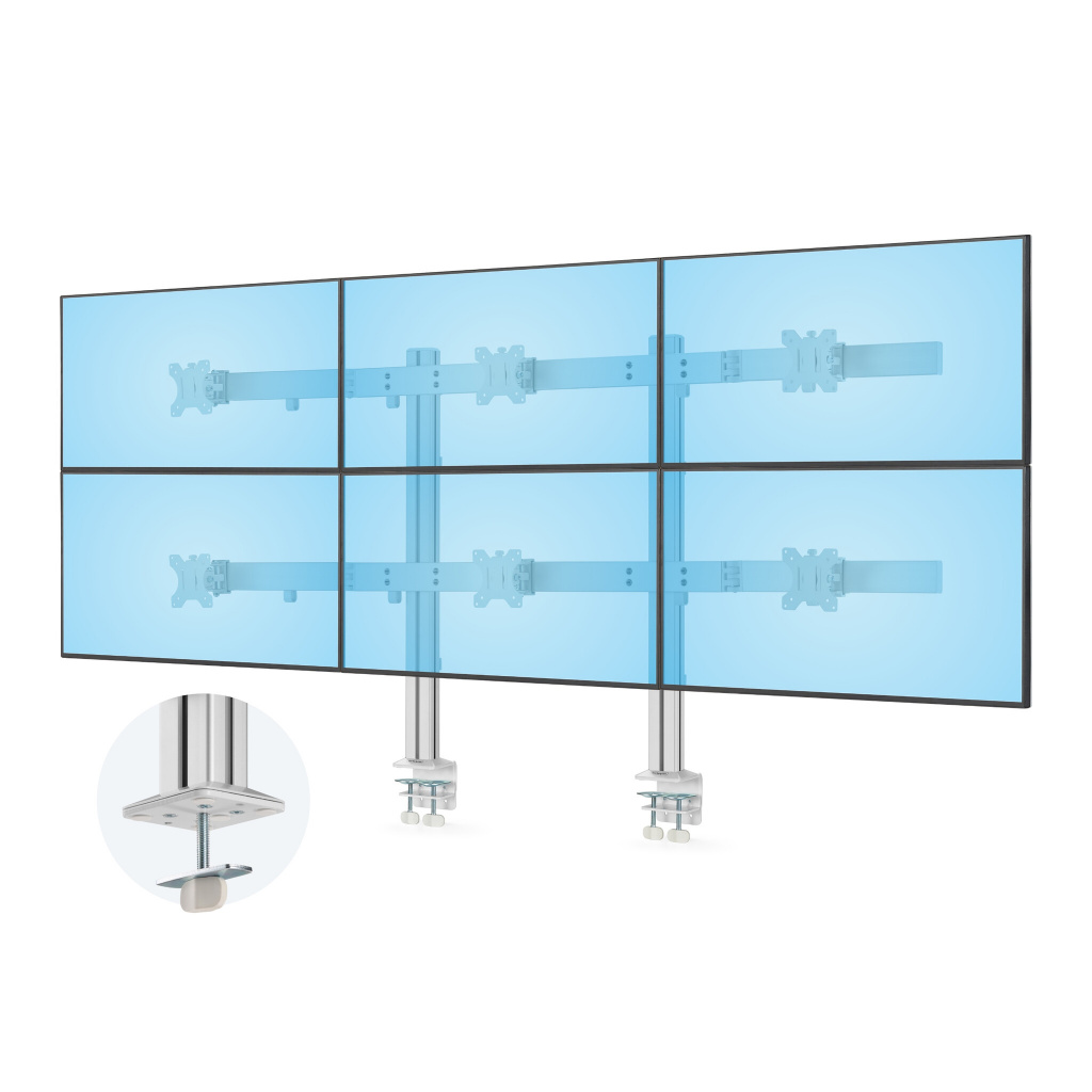 StarTech.com 6-MONITOR-ARM-A flat panel bureau steun 81,3 cm (32") Wit - Afbeelding 19