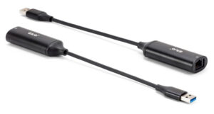 CLUB3D CAC-1421 tussenstuk voor kabels USB Type-A RJ45 Zwart