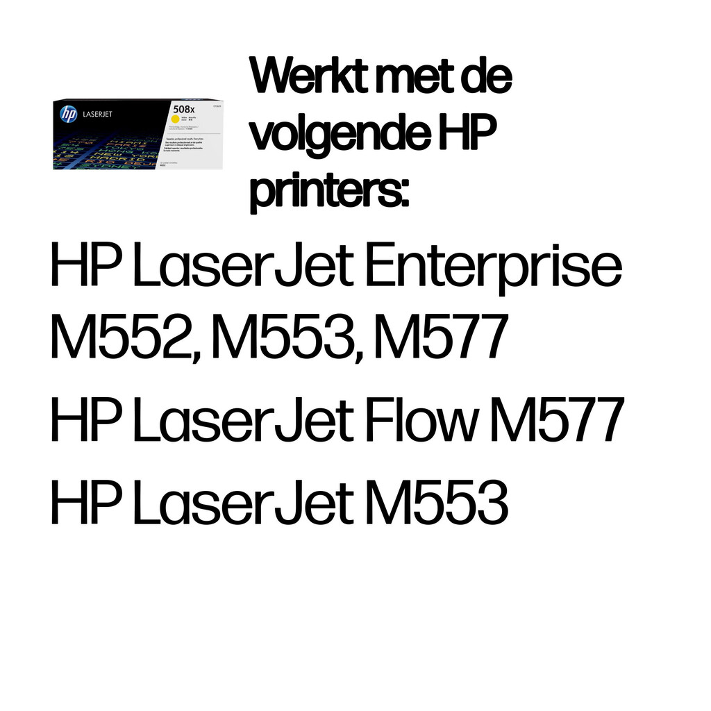 HP 508X originele high-capacity gele LaserJet tonercartridge - Afbeelding 2