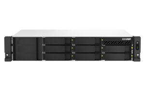 QNAP TS-864EU-RP-8G data-opslag-server NAS Rack (2U) Intel® Celeron® N5095 8 GB DDR4 0 TB QNAP Turbo System Zwart