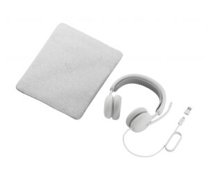 Logitech 981-001617 hoofdtelefoon/headset Bedraad Hoofdband Oproepen/muziek USB Type-C / USB Type-A Wit
