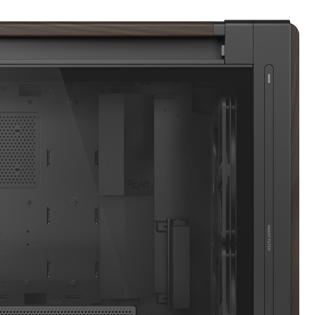 ASUS ProArt PA602 Wood Edition Modern Black - Tempered Glass Panel Midi Tower Zwart, Hout - Afbeelding 2