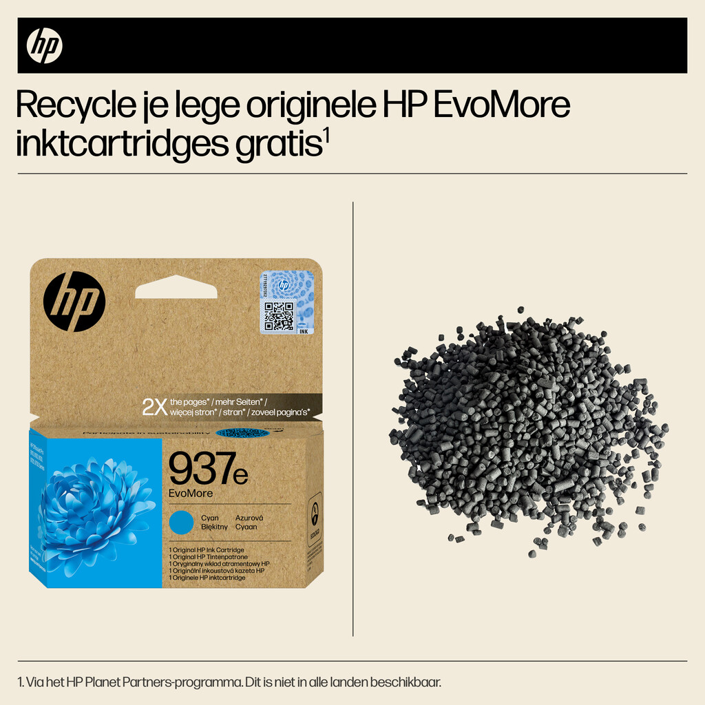 HP 937e EvoMore originele cyaan inktcartridge - Afbeelding 3