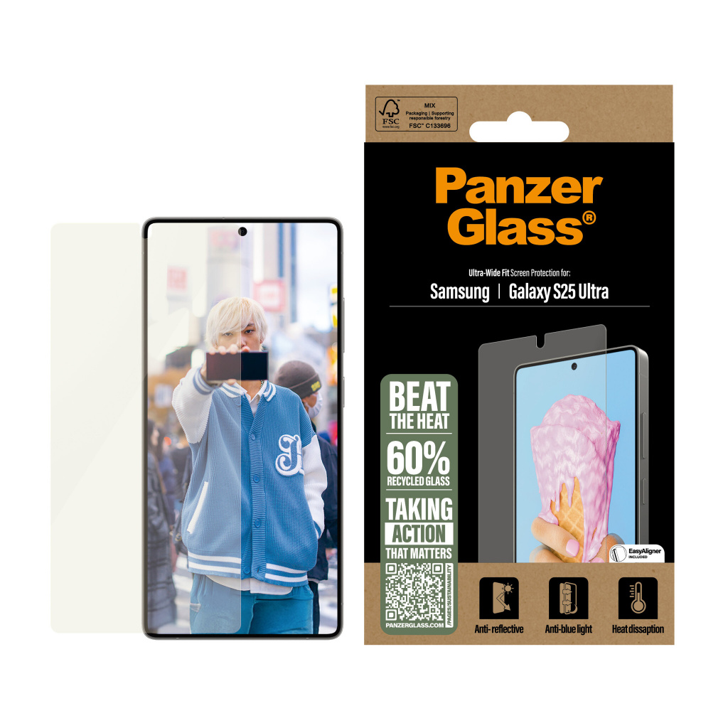 PanzerGlass ® All-in-One Screen Protector Samsung Galaxy S25 Ultra | Ultra Wide Fit Doorzichtige schermbeschermer 1 stuk(s) - Afbeelding 2