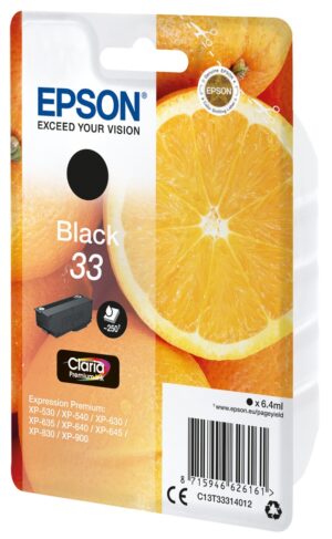 Epson Oranges Singlepack Black 33 Claria Premium Ink