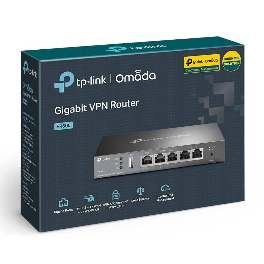 TP-Link Omada ER605 bedrade router Gigabit Ethernet Zwart - Afbeelding 5