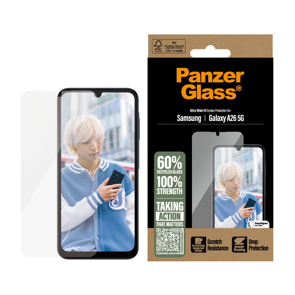 PanzerGlass ® Screen Protector Samsung Galaxy A26 5G | Ultra-Wide Fit Doorzichtige schermbeschermer 1 stuk(s) - Afbeelding 2