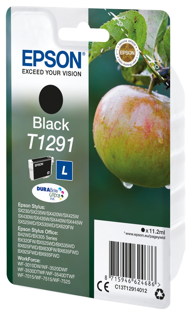Epson Apple T1291 Appel DURABrite Ultra afzonderlijke zwarte inkt