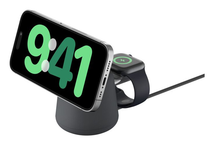 Belkin BoostCharge Pro Hoofdtelefoons, Smartphone, Smartwatch Houtskool AC Draadloos opladen Snel opladen Binnen
