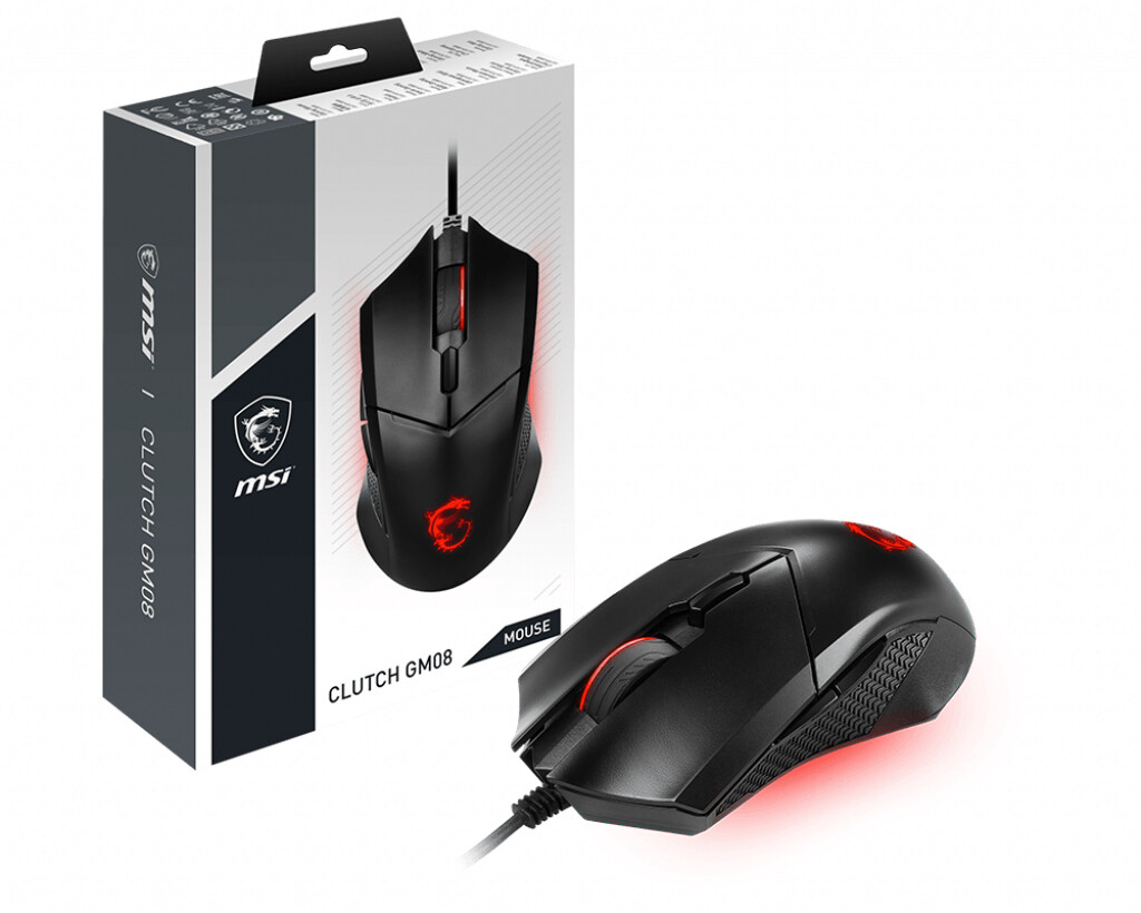 MSI Clutch GM08 muis Gamen Ambidextrous USB Type-A Optisch 4200 DPI