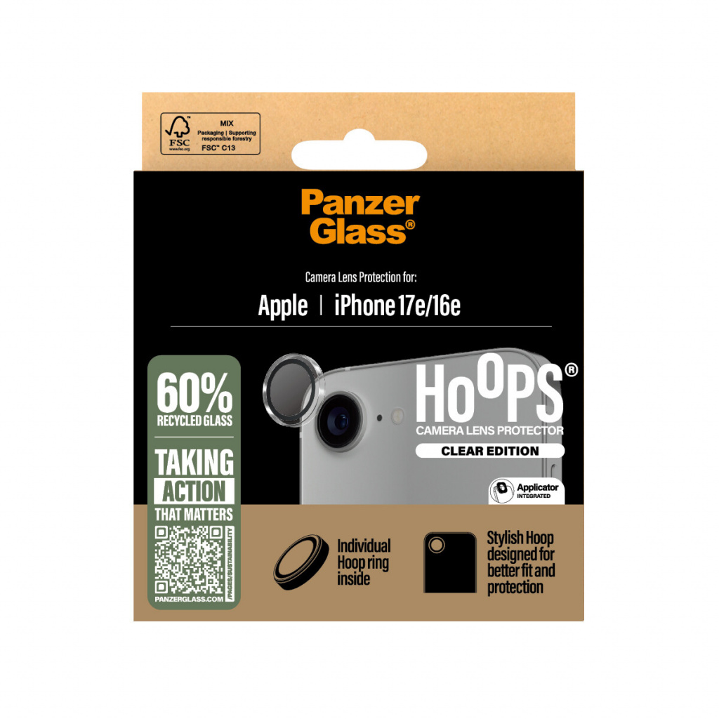 PanzerGlass ® Hoops® Camera Lens Protector Transparent iPhone 17e | 16e Doorzichtige schermbeschermer Apple 1 stuk(s) - Afbeelding 3