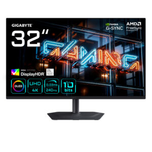 GIGABYTE MO32U24 computer monitor 80 cm (31.5") 3840 x 2160 Pixels 4K Ultra HD QD-OLED Zwart