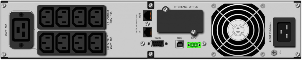 NEXT UPS Systems Mantis II 1500 RT2U NETPACK UPS Line-interactive 1,5 kVA 1350 W 8 AC-uitgang(en) - Afbeelding 2