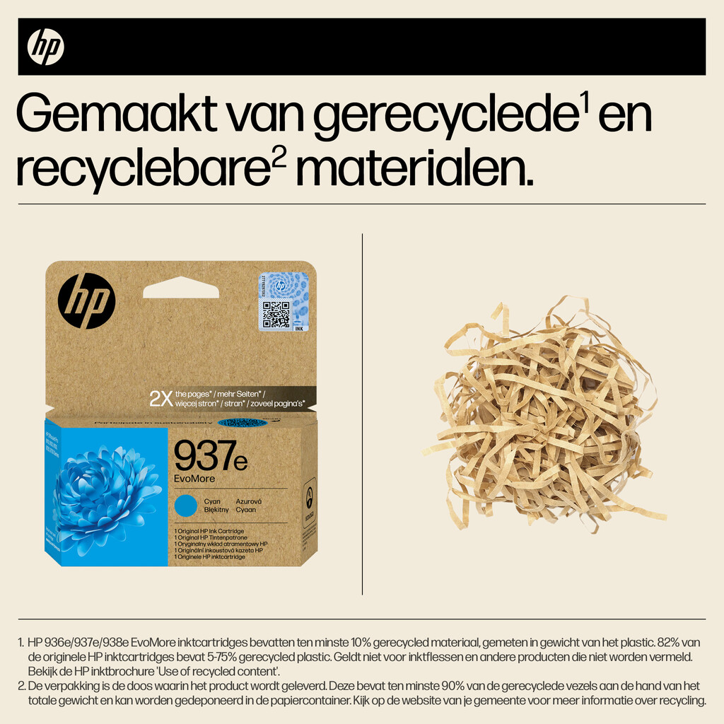 HP 937e EvoMore originele cyaan inktcartridge - Afbeelding 7