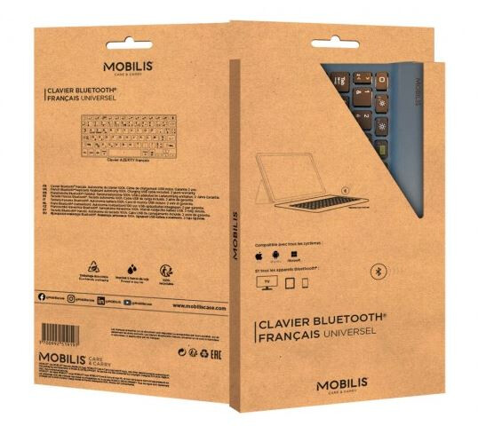 Mobilis 001284 toetsenbord voor mobiel apparaat AZERTY Frans Bluetooth Blauw - Afbeelding 2