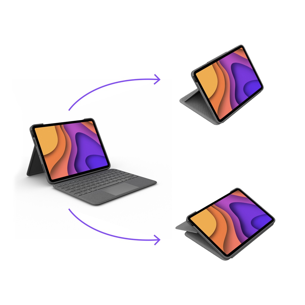 Logitech Folio Touch QWERTY Scandinavisch Smart Connector Grijs - Afbeelding 15